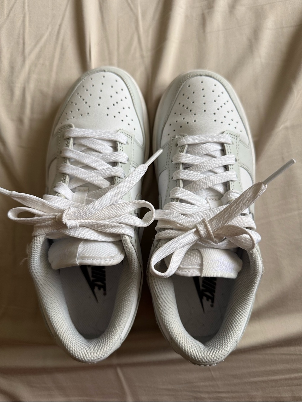 Nike White low dunks